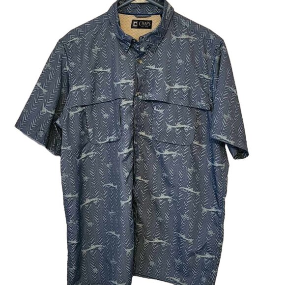 Chaps Other - EUC Men's Chaps Shark Button Down (L)